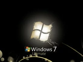 Black Windows 7 Wallpaper