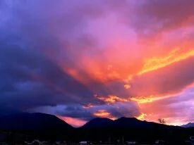 Breaking Through the Clouds at Sunset - .jpg