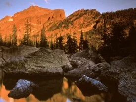 Hallett Peak and Lake Haiyaha at Sunrise, Rocky .jpg