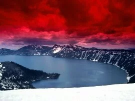 Scarlet Skies, Crater Lake, Oregon -  -.jpg (click to view)