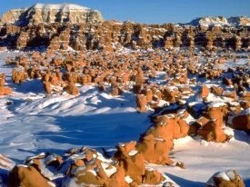 Snow-covered Goblin Valley, Utah -  - I.jpg