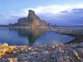 Sunrise on Gunsight Butte, Padre Bay, Arizona - .jpg