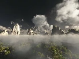 windows 7 3d wallpaper fantasy mist widescreen