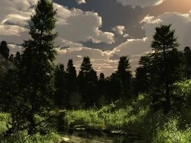 windows 7 3d wallpaper the leading river spring   widescreen