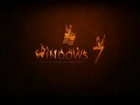 Windows 7 Fire Wallpaper