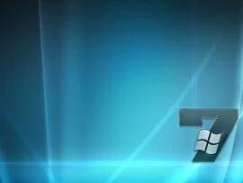 Windows 7 wallpaper - blue glow (click to view)