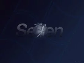 Windows 7 Wallpaper - Lightning Black