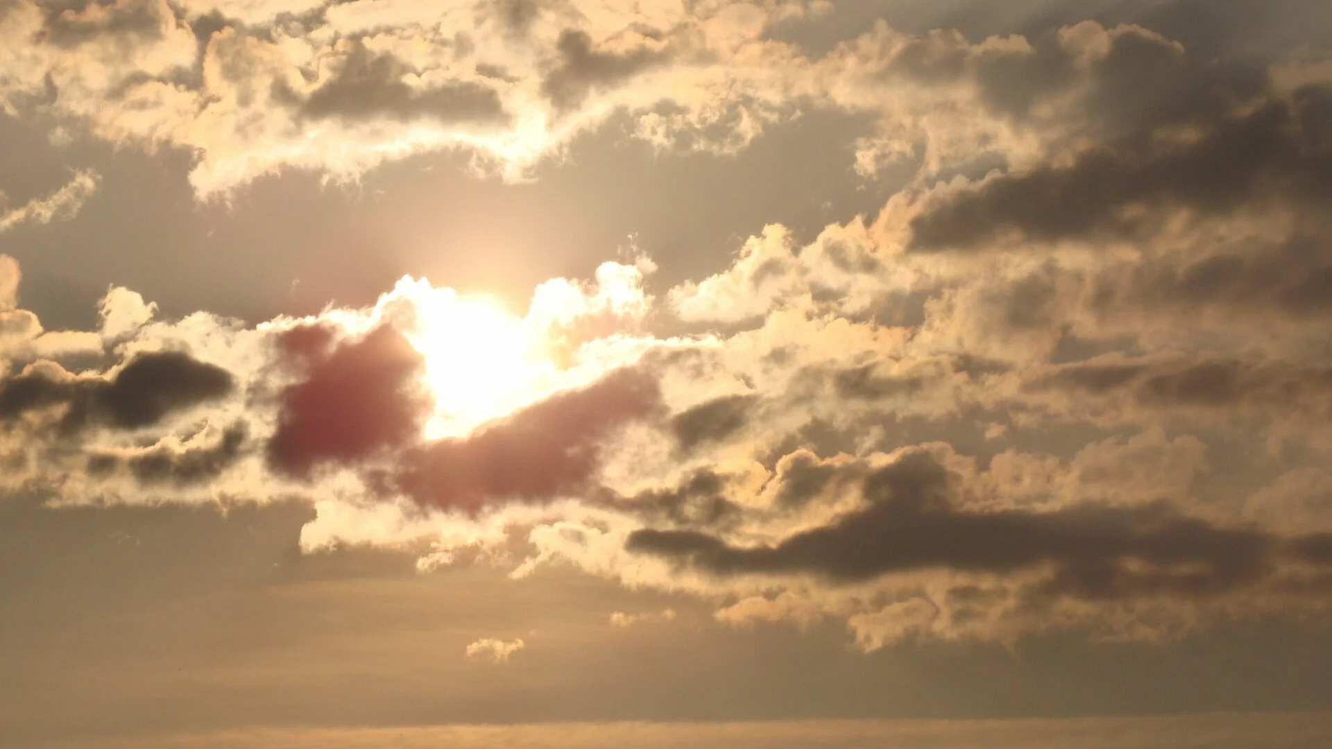 clouds in front of the sun,very early morning