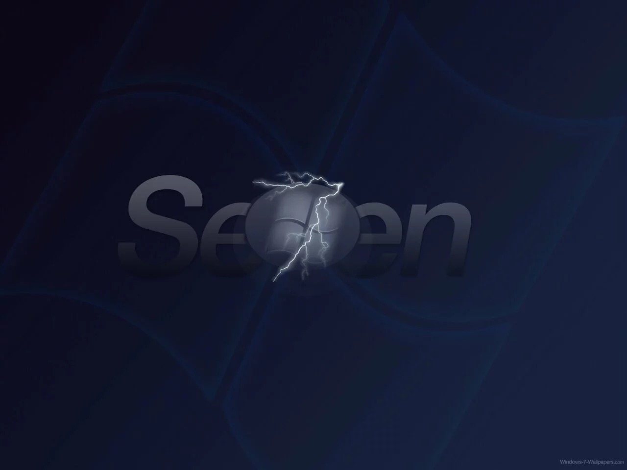 Windows 7 Wallpaper - Lightning Black