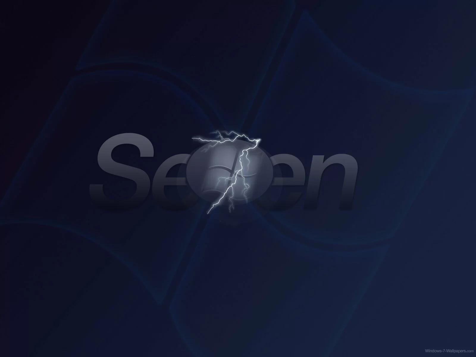 Windows 7 Wallpaper - Lightning Black