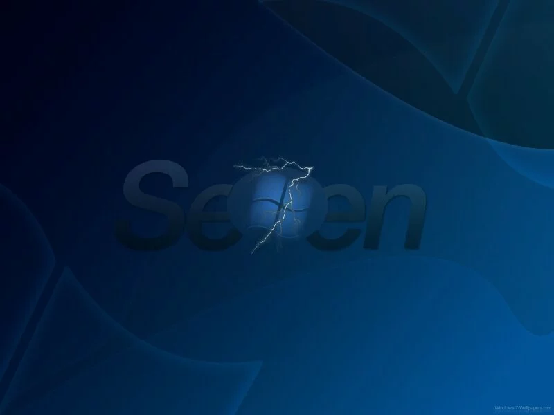 Windows 7 Wallpaper - Lightning Blue